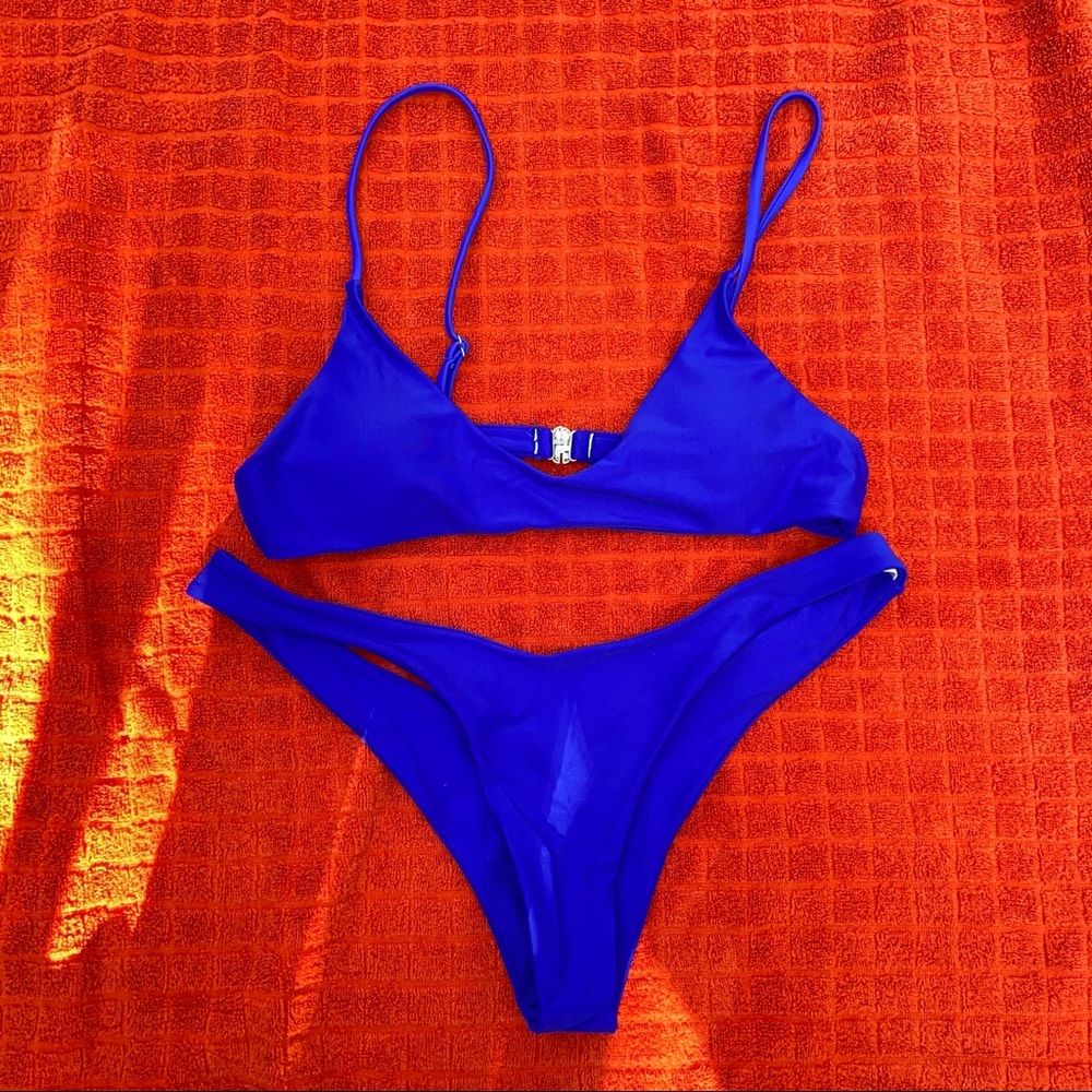 Royal Blue Cheeky Bikini Medium